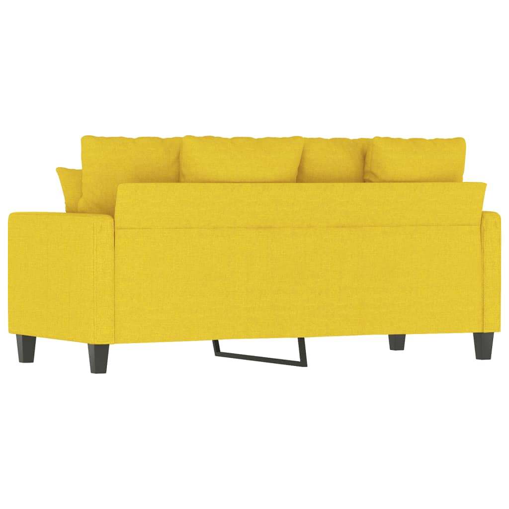 Tweezitsbank 140 cm stof lichtgeel