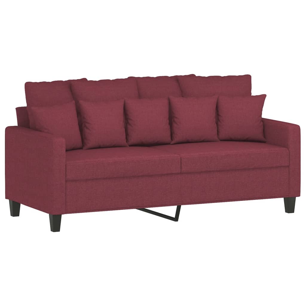 Tweezitsbank 140 cm stof wijnrood