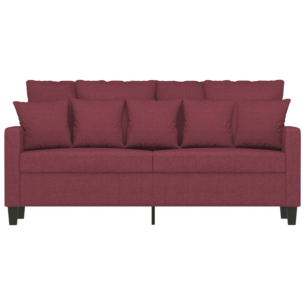 Tweezitsbank 140 cm stof wijnrood