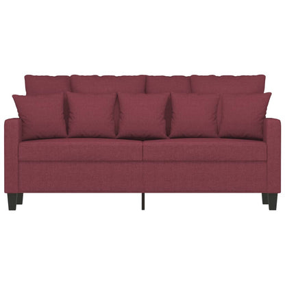 Tweezitsbank 140 cm stof wijnrood