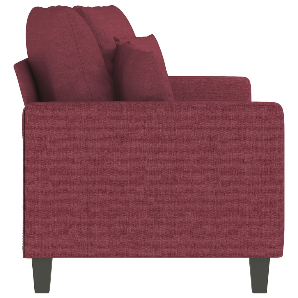 Tweezitsbank 140 cm stof wijnrood