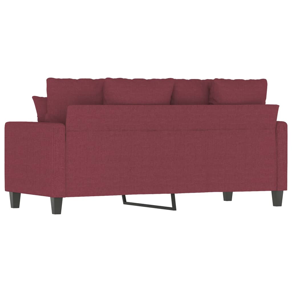 Tweezitsbank 140 cm stof wijnrood
