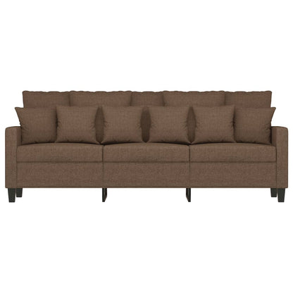 Driezitsbank 180 cm stof bruin