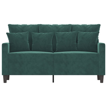 Tweezitsbank 120 cm fluweel donkergroen