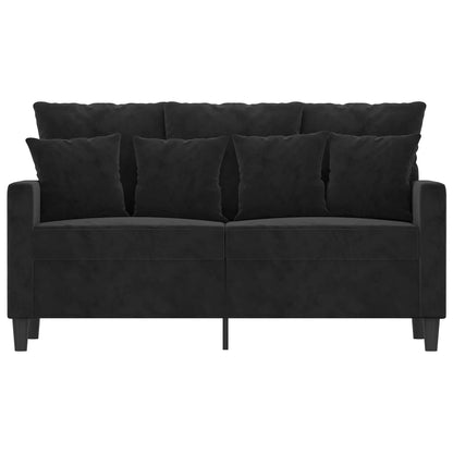 Tweezitsbank 120 cm fluweel zwart