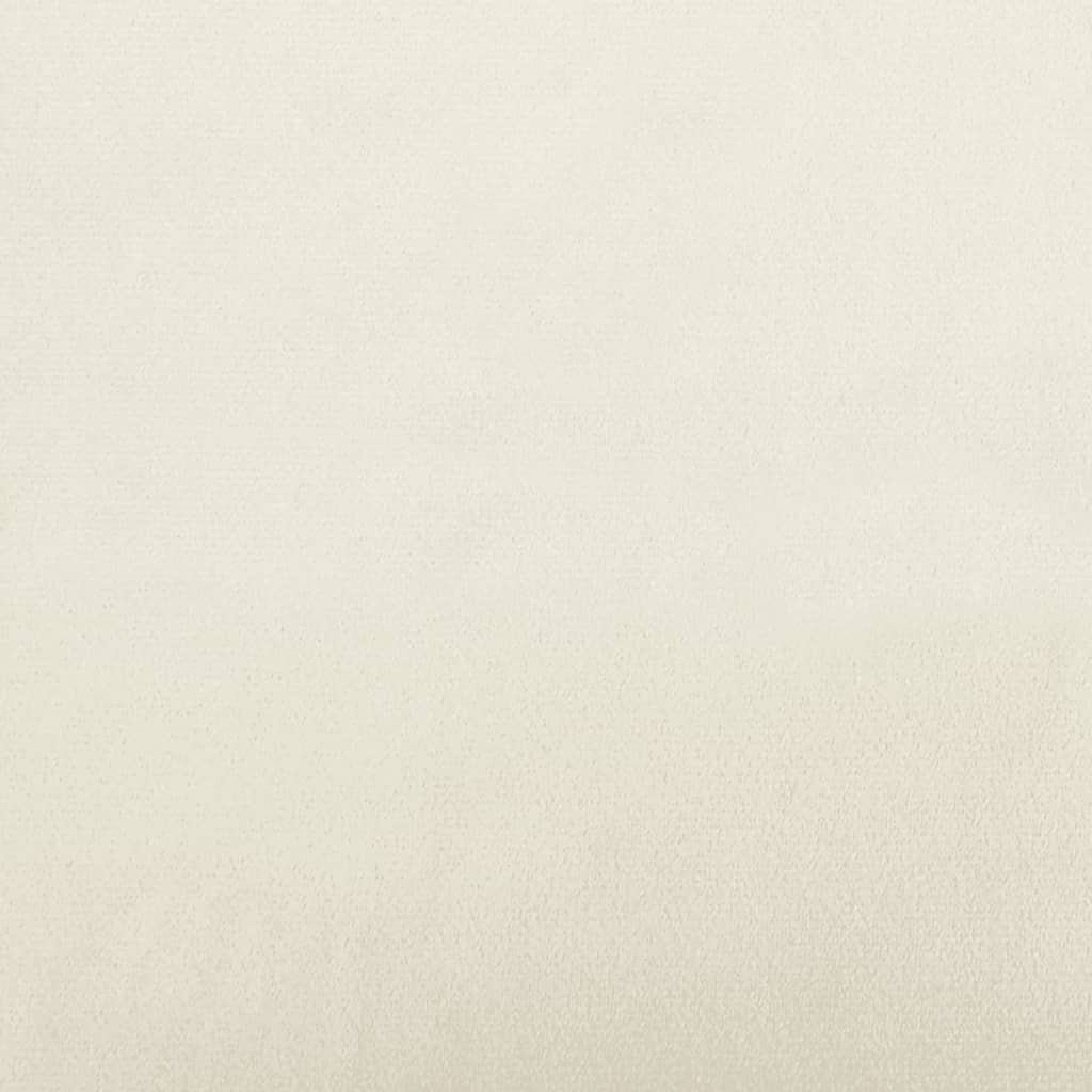 Tweezitsbank 120 cm fluweel crèmekleurig