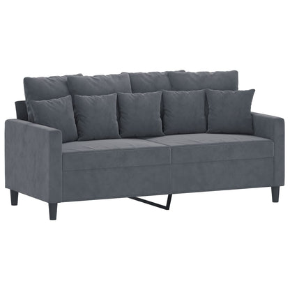 Tweezitsbank 140 cm fluweel donkergrijs