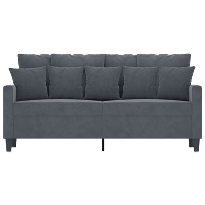 Tweezitsbank 140 cm fluweel donkergrijs