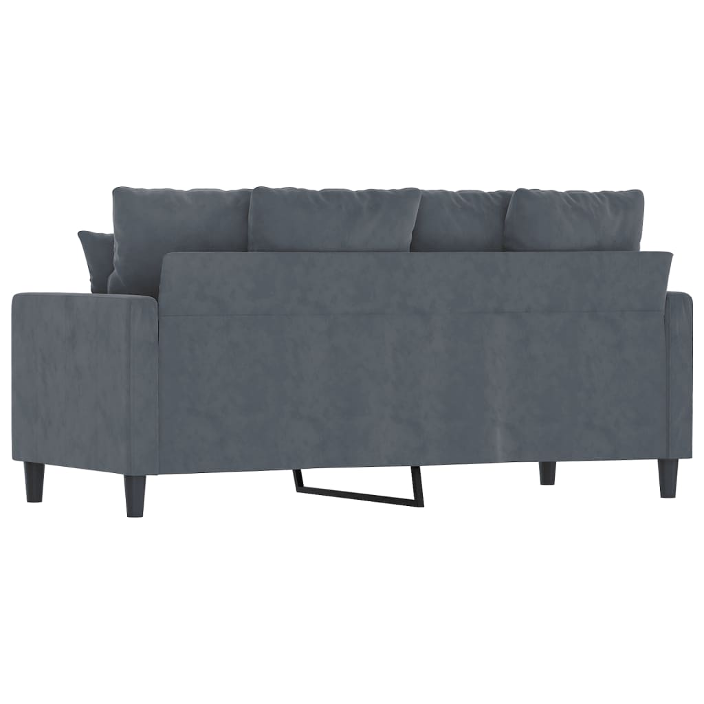 Tweezitsbank 140 cm fluweel donkergrijs