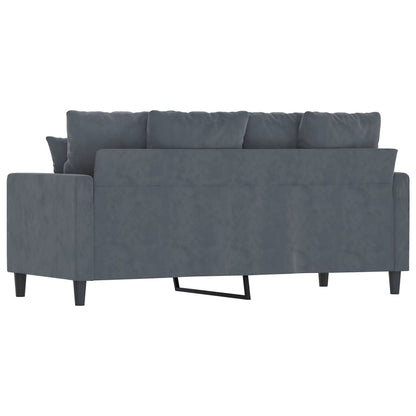 Tweezitsbank 140 cm fluweel donkergrijs
