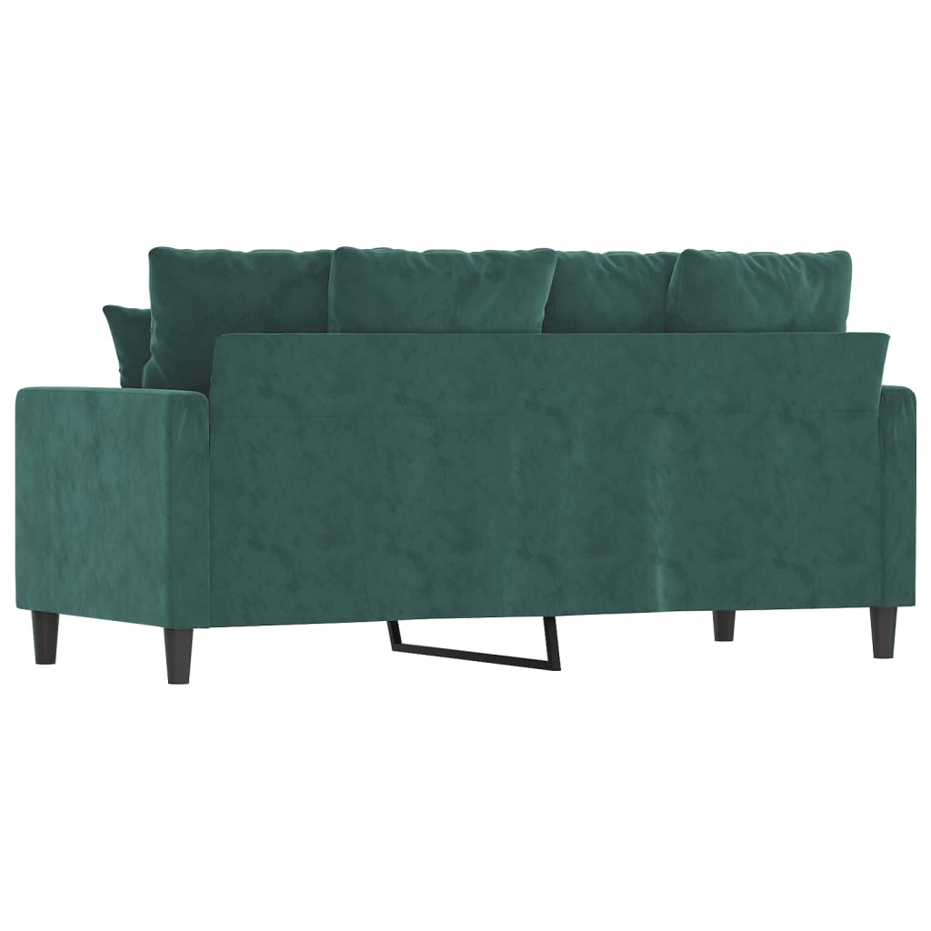 Tweezitsbank 140 cm fluweel donkergroen