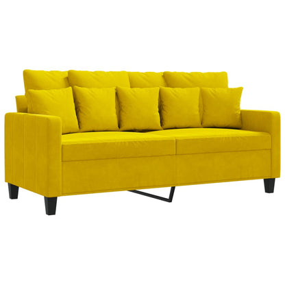 Tweezitsbank 140 cm fluweel geel