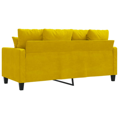 Tweezitsbank 140 cm fluweel geel