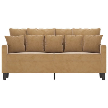 Tweezitsbank 140 cm stof bruin