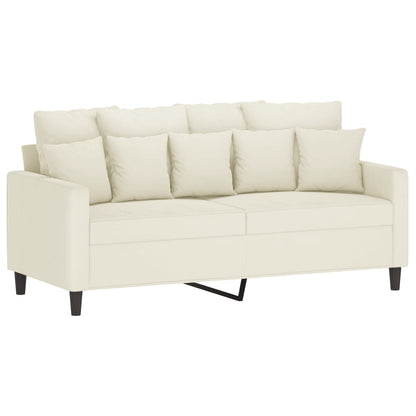 Tweezitsbank 140 cm fluweel crèmekleurig