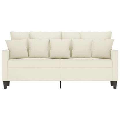 Tweezitsbank 140 cm fluweel crèmekleurig