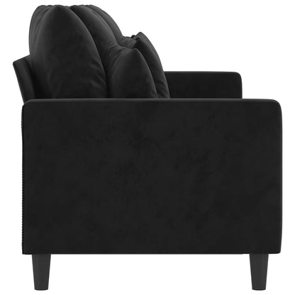 Driezitsbank 180 cm fluweel zwart