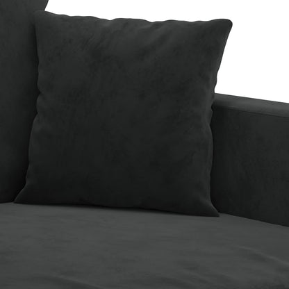 Driezitsbank 180 cm fluweel zwart