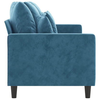 Driezitsbank 180 cm fluweel blauw