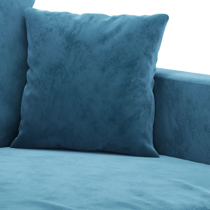 Driezitsbank 180 cm fluweel blauw