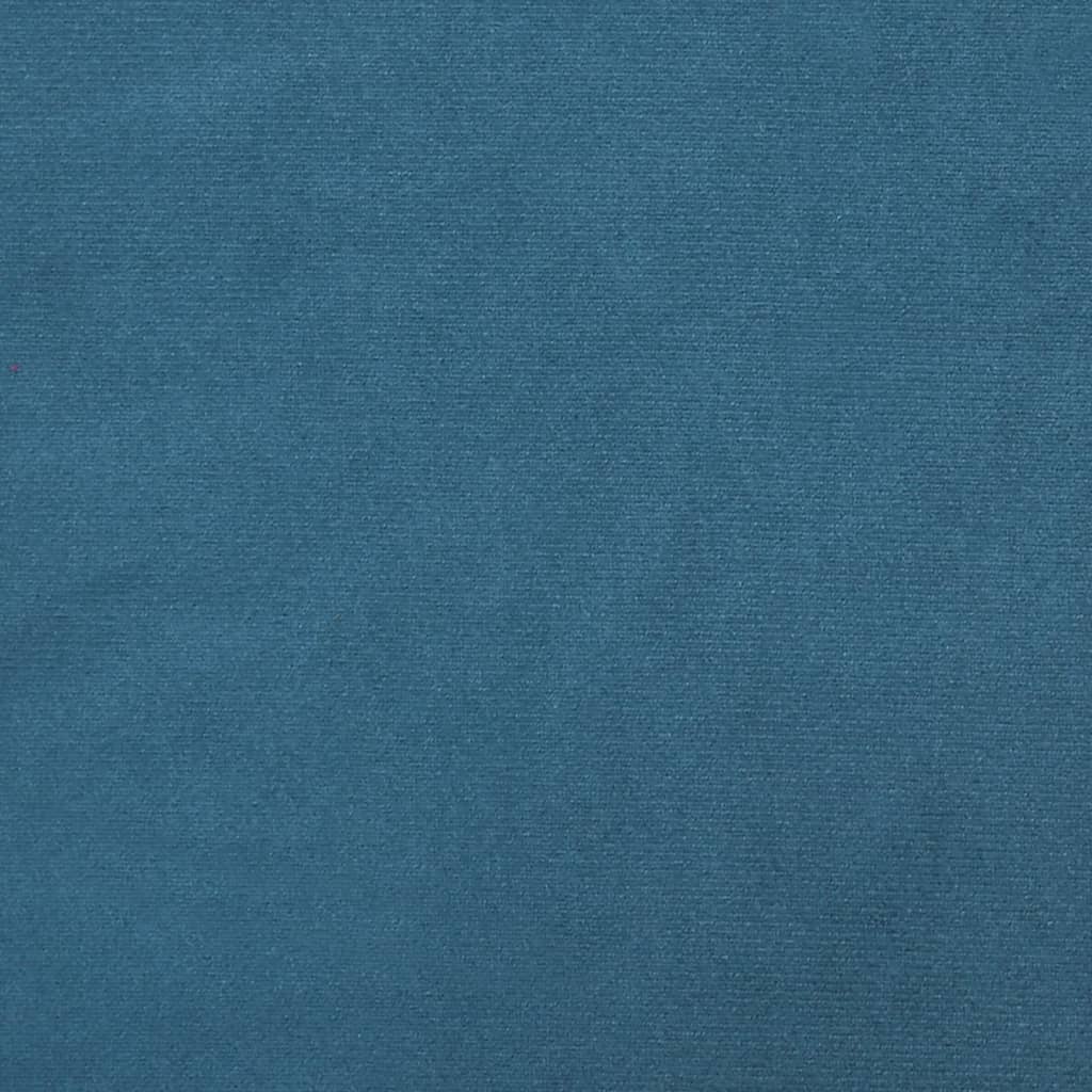 Driezitsbank 180 cm fluweel blauw