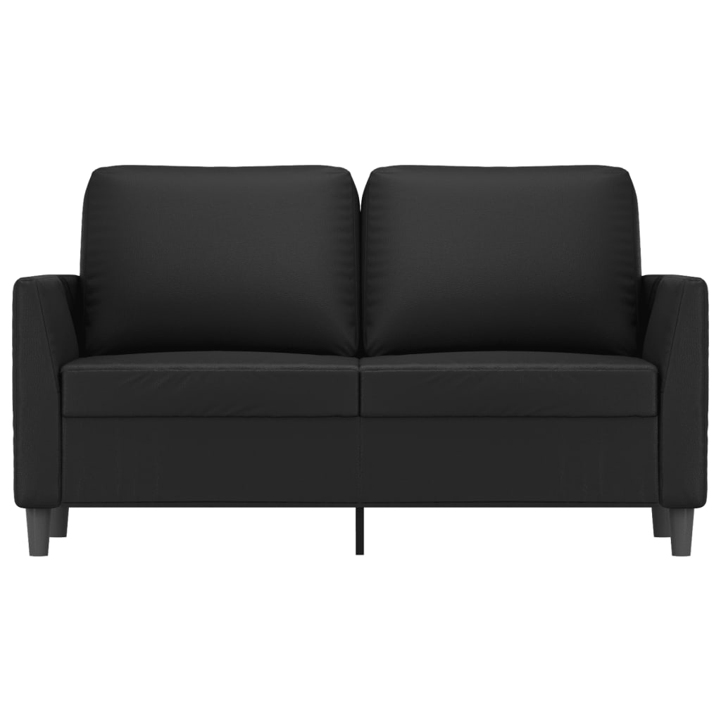 Tweezitsbank 120 cm kunstleer zwart