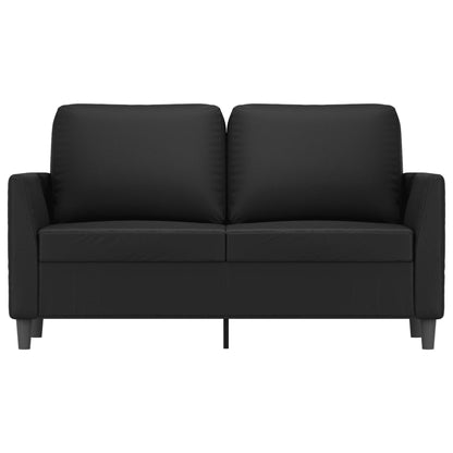 Tweezitsbank 120 cm kunstleer zwart