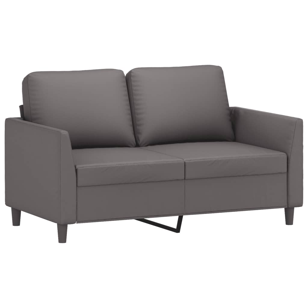 Tweezitsbank 120 cm kunstleer grijs
