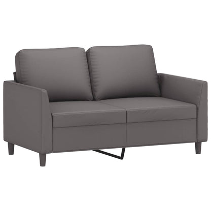 Tweezitsbank 120 cm kunstleer grijs