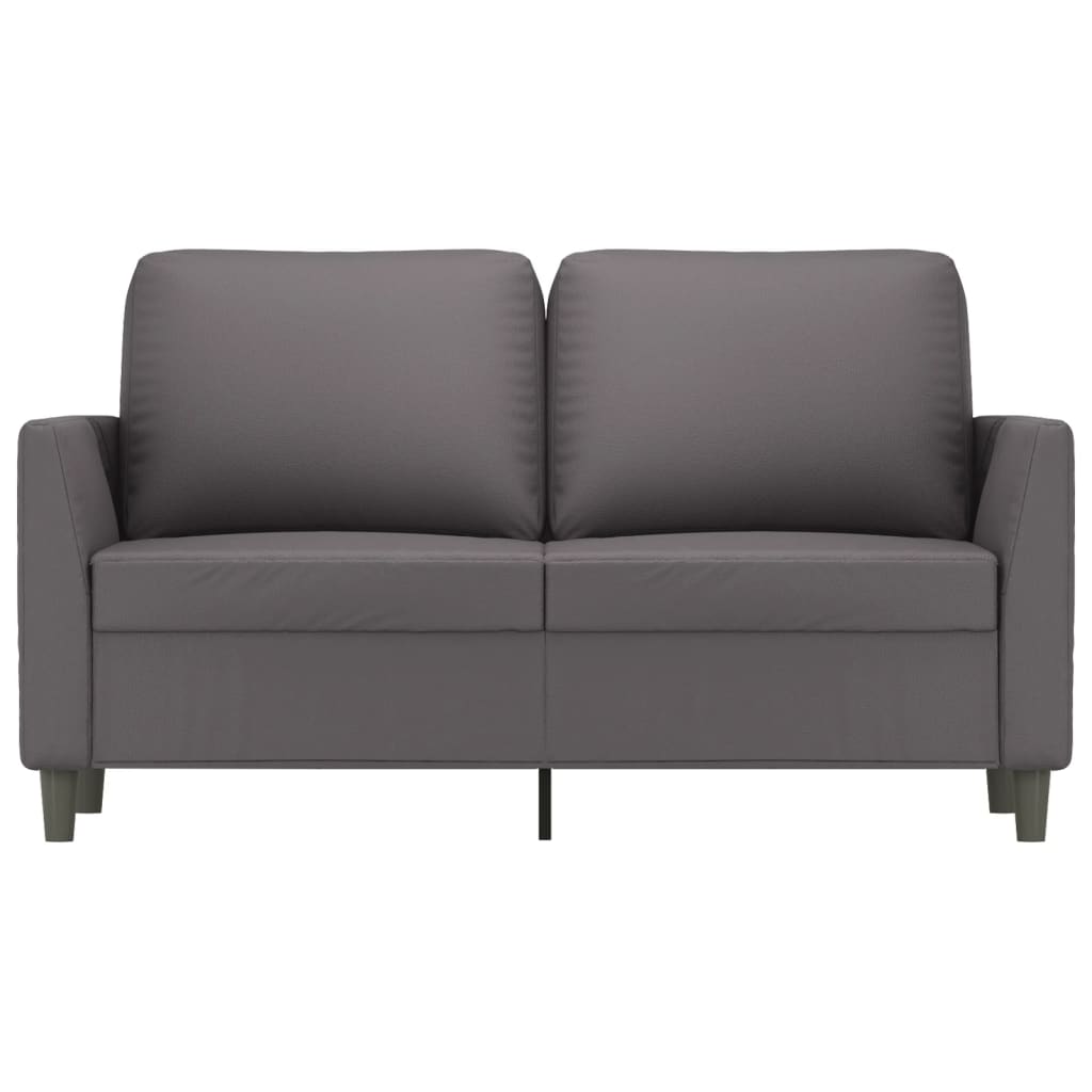Tweezitsbank 120 cm kunstleer grijs
