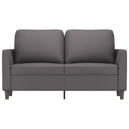 Tweezitsbank 120 cm kunstleer grijs
