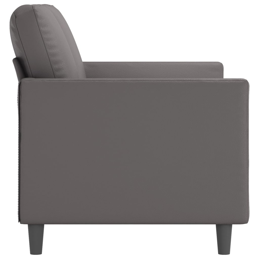 Tweezitsbank 120 cm kunstleer grijs