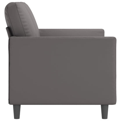 Tweezitsbank 120 cm kunstleer grijs