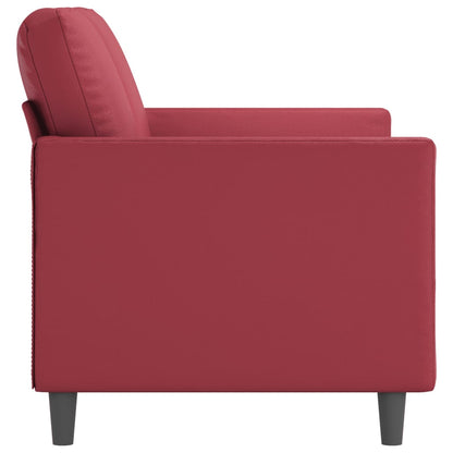 Tweezitsbank 120 cm kunstleer wijnrood