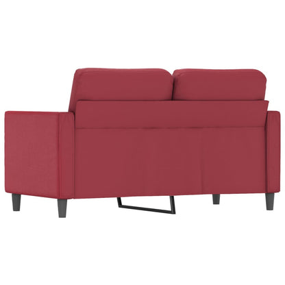 Tweezitsbank 120 cm kunstleer wijnrood