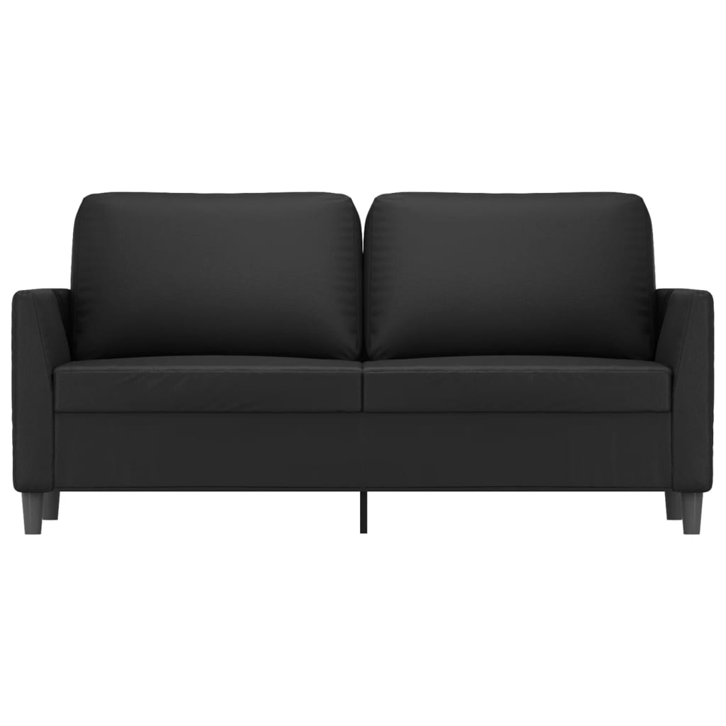 Tweezitsbank 140 cm kunstleer zwart