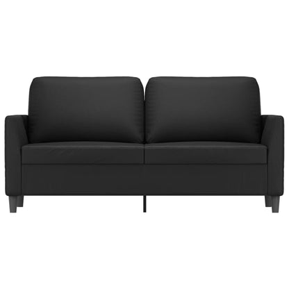 Tweezitsbank 140 cm kunstleer zwart