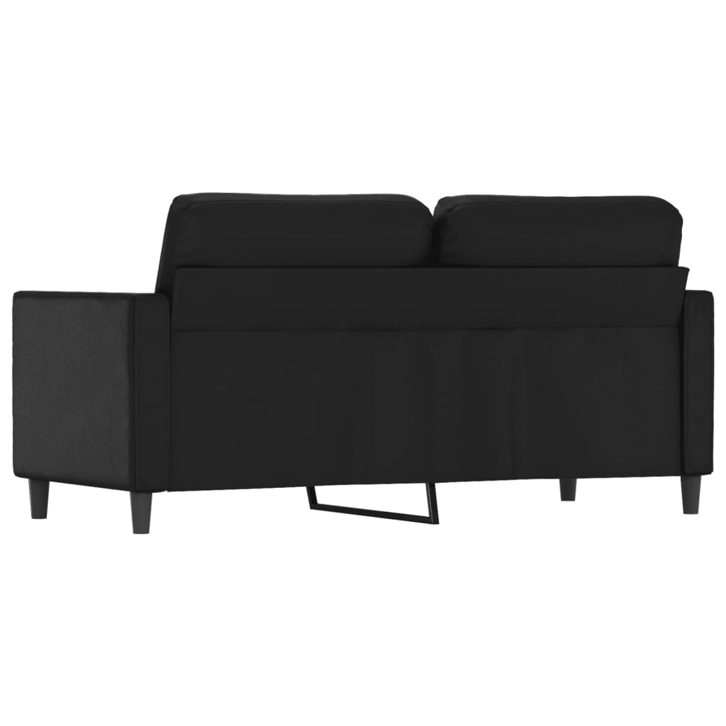 Tweezitsbank 140 cm kunstleer zwart