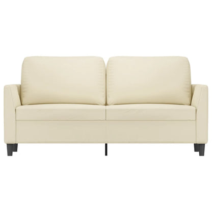 Tweezitsbank 140 cm kunstleer crèmekleurig