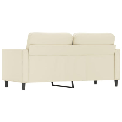 Tweezitsbank 140 cm kunstleer crèmekleurig
