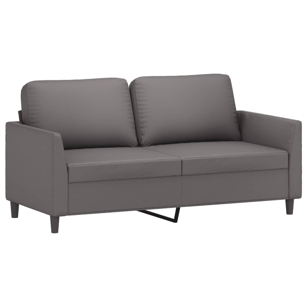 Tweezitsbank 140 cm kunstleer grijs