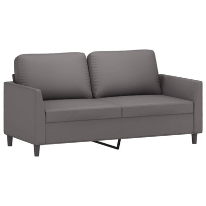 Tweezitsbank 140 cm kunstleer grijs