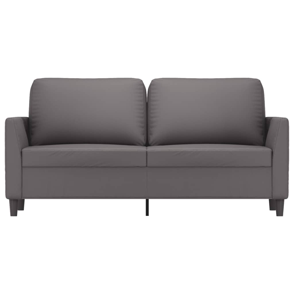 Tweezitsbank 140 cm kunstleer grijs