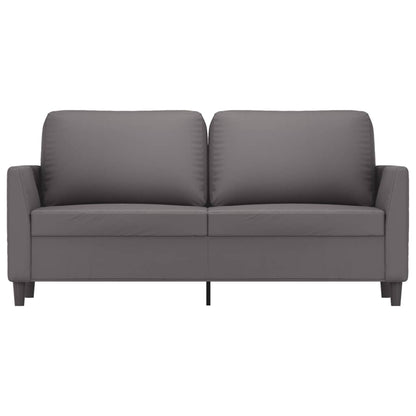 Tweezitsbank 140 cm kunstleer grijs