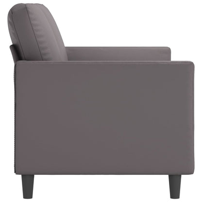 Tweezitsbank 140 cm kunstleer grijs