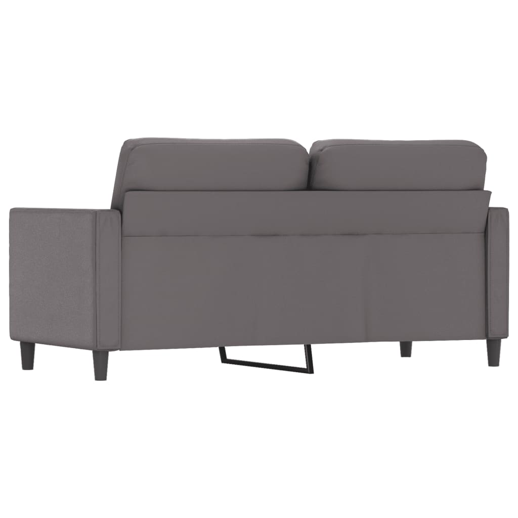 Tweezitsbank 140 cm kunstleer grijs