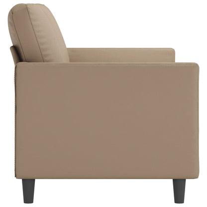 Tweezitsbank 140 cm kunstleer cappuccinokleurig