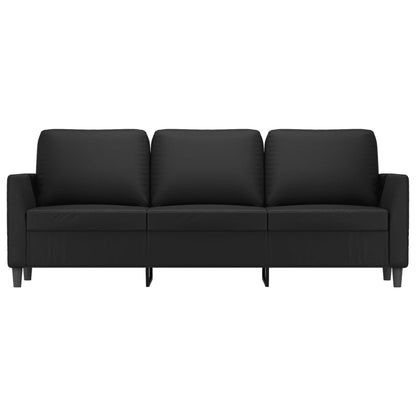 Driezitsbank 180 cm kunstleer zwart