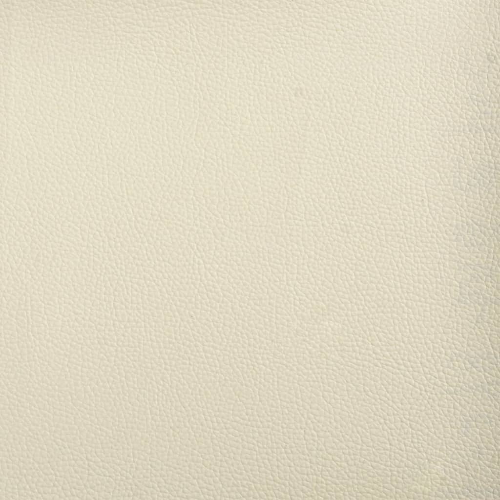 Driezitsbank 180 cm kunstleer crèmekleurig