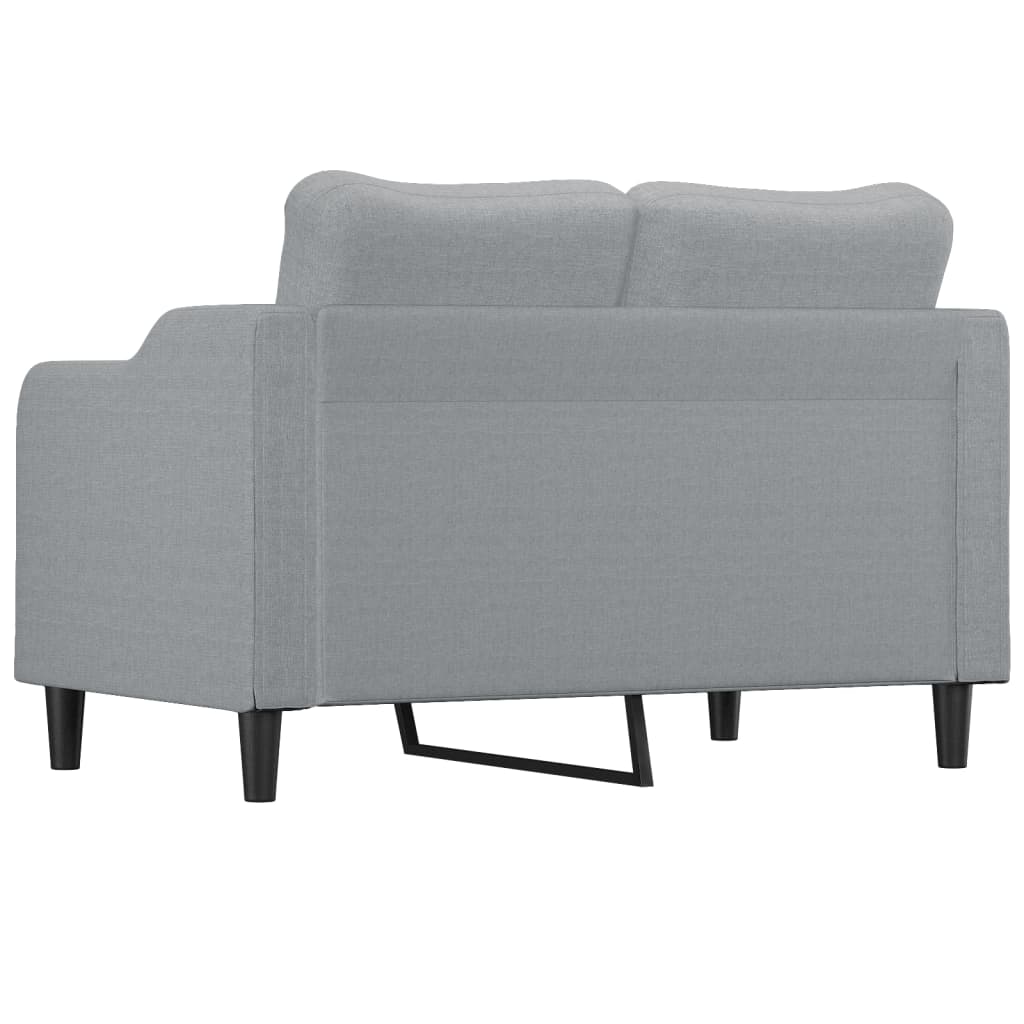 Tweezitsbank 120 cm stof lichtgrijs